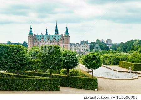 View of Frederiksborg castle with park in Hillerod, Denmark View of Frederiksborg castle with park in Hillerod, Denmark 113096065