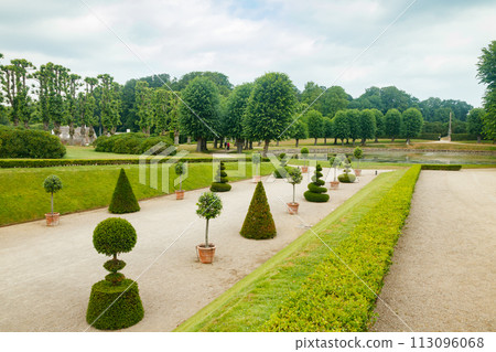 View of Frederiksborg castle park in Hillerod, Denmark 113096068