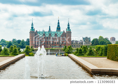 View of Frederiksborg castle with park in Hillerod, Denmark View of Frederiksborg castle with park in Hillerod, Denmark 113096083