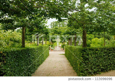 View of Frederiksborg castle park in Hillerod, Denmark 113096096