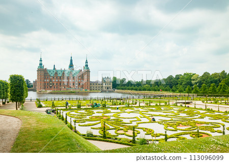 View of Frederiksborg castle with park in Hillerod, Denmark View of Frederiksborg castle with park in Hillerod, Denmark 113096099