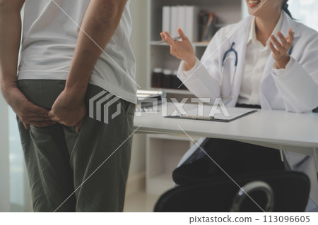 Male hand holding her bottom because having abdominal pain and hemorrhoids, health care, constipation, Anatomical, suffering from pain, abdominal, bowel problem, bloody diarrhea, stomach ache, cancer Male hand holding her bottom because having abdominal pain and hemorrhoids, health care, constipation, Anatomical, suffering from pain, abdominal, bowel problem, bloody diarrhea, stomach ache, cancer 113096605