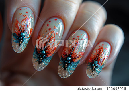 The Allure of Boho Elegance Exquisite Dreamcatcher Nail Art for the Stylish 113097026