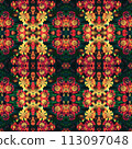 Vintage seamless texture in the form of a multicolored floral background 113097048