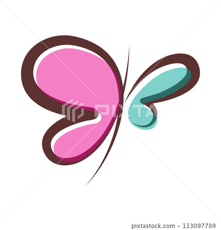 Colorful and abstract design Butterfly icon Colorful and abstract design Butterfly icon 113097789