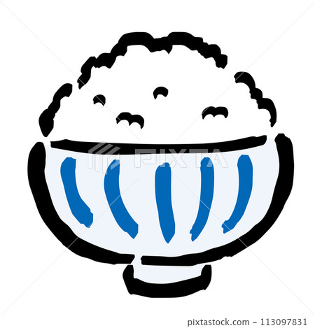 手繪插畫的簡單一堆米 手繪插畫的簡單一堆米 113097831