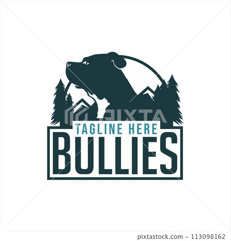 Outdoor logo Dog emblem design template 113098162