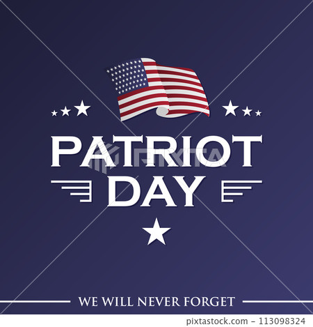Patriot Day template background with USA flag Patriot Day template background with USA flag 113098324