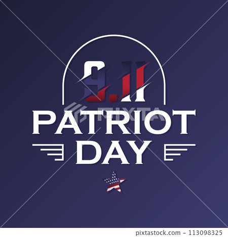 Patriot Day 9 11 USA emblem template background 113098325