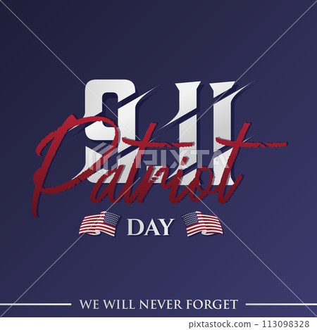 Patriot Day USA 9 11 template background with flag Patriot Day USA 9 11 template background with flag 113098328