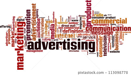 Advertising word cloud Advertising word cloud 113098778