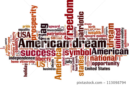 American dream word cloud 113098794