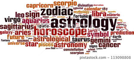Astrology word cloud Astrology word cloud 113098808