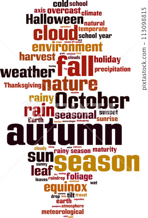 Autumn word cloud Autumn word cloud 113098815