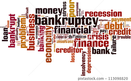 Bankruptcy word cloud Bankruptcy word cloud 113098820