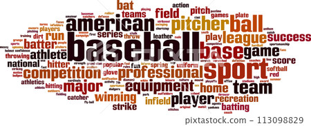 Baseball word cloud Baseball word cloud 113098829