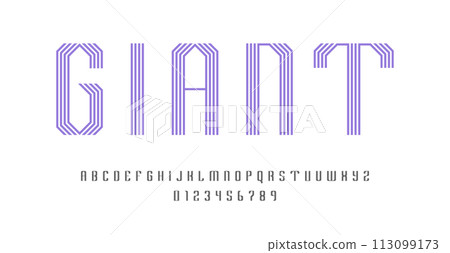 Set of alphabets font letters and numbers Set of alphabets font letters and numbers 113099173
