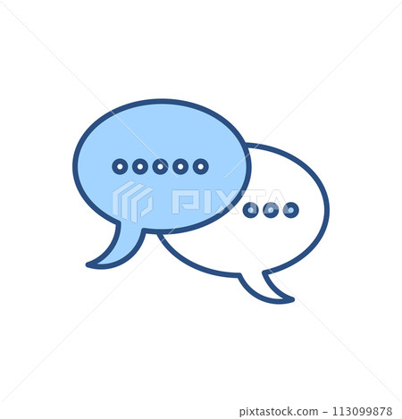 Speech Bubble Flat related vector icon 113099878