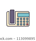 Office Phone related vector icon 113099895