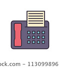Fax related vector icon 113099896