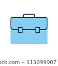 Briefcase Flat related vector icon 113099907