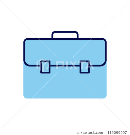 Briefcase Flat related vector icon 113099907