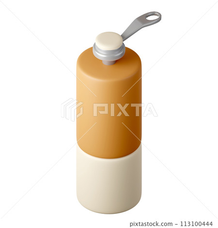 coffee grinder coffee bean maker Cartoon Style Isolated on a White Background. 3d illustration 113100444