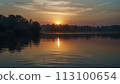 Orange sunset 113100654