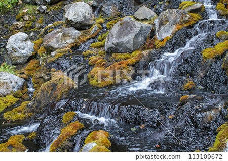 Hokkaido / The only place in the world where the manganese oxide formation phenomenon can be confirmed on earth: Onneto Hot Spring Falls 113100672