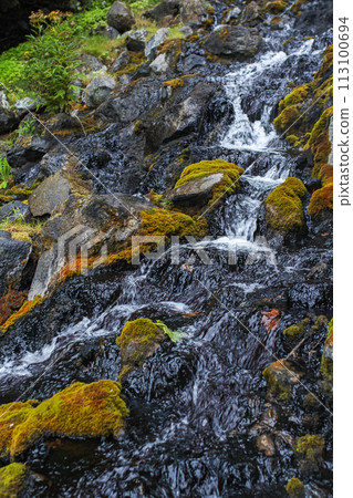 Hokkaido / The only place in the world where the manganese oxide formation phenomenon can be confirmed on earth: Onneto Hot Spring Falls 113100694