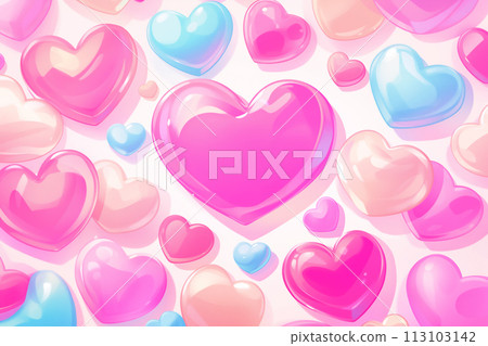 流行背景有很多彩色的心 流行背景有很多彩色的心 113103142