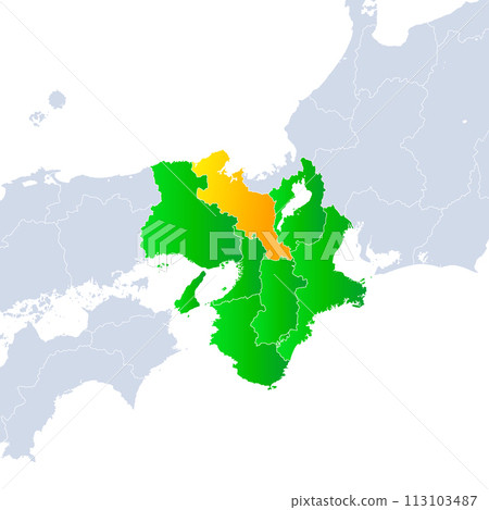 Kyoto Prefecture Map and Kinki Region Kyoto Prefecture Map and Kinki Region 113103487