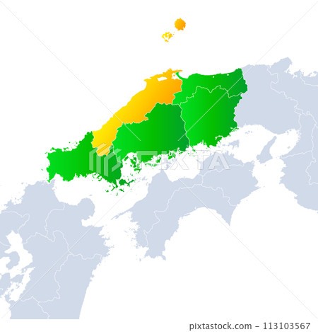 島根縣地圖和中國地區 島根縣地圖和中國地區 113103567
