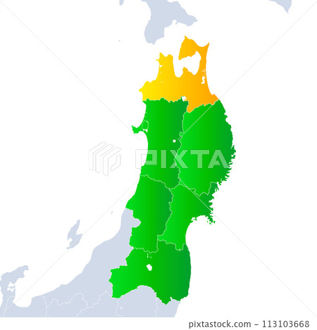 青森縣地圖和東北地區 113103668