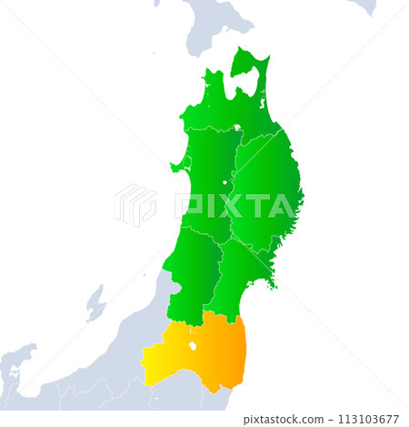 福島縣地圖和東北地區 113103677