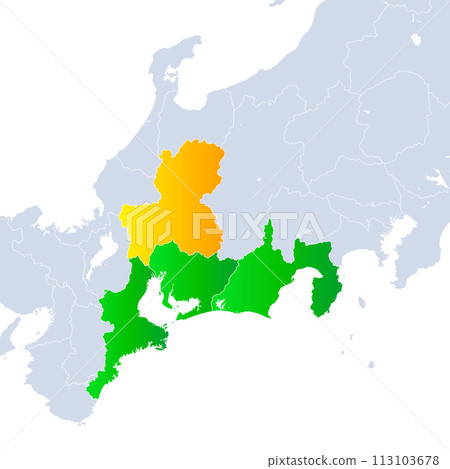 Gifu Prefecture Map and Tokai Region 113103678