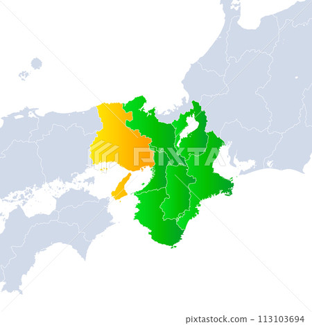 兵庫縣地圖和近畿地區 兵庫縣地圖和近畿地區 113103694