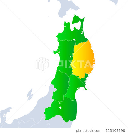 岩手縣地圖和東北地區 113103698