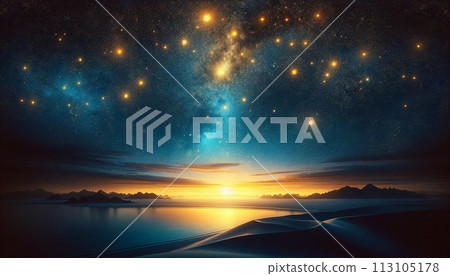 美麗的星空夜景 113105178