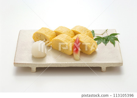Delicious tamagoyaki and tasty rolled omelets 113105396