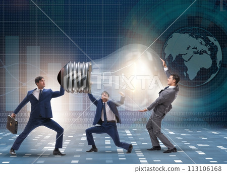 Businessmen in bright idea concept Businessmen in bright idea concept 113106168