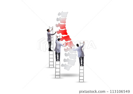 Medical concept with doctors and spine 113106549
