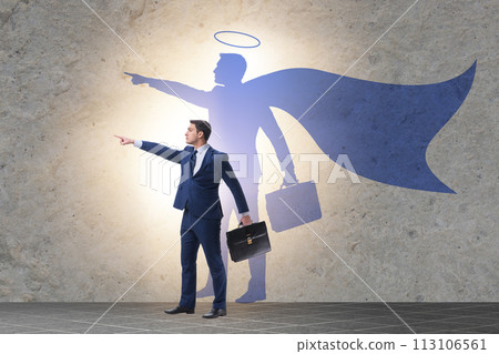 Businessman in the alter ego concept 113106561