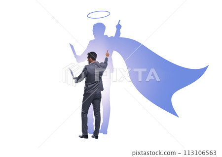 Businessman in the alter ego concept Businessman in the alter ego concept 113106563