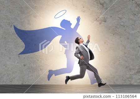 Businessman in the alter ego concept 113106564