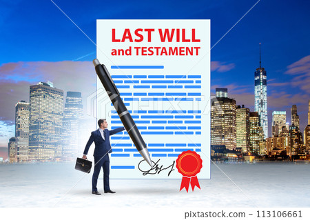Last will and testament legal concept 113106661