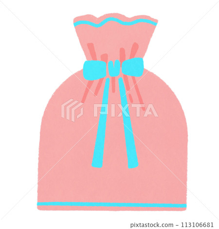 Wrapping bag with ribbon (pink) Wrapping bag with ribbon (pink) 113106681