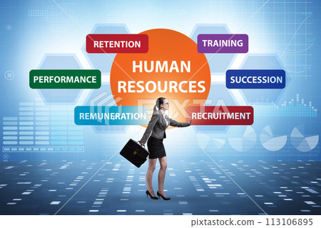 Human resources concept as important business element 113106895