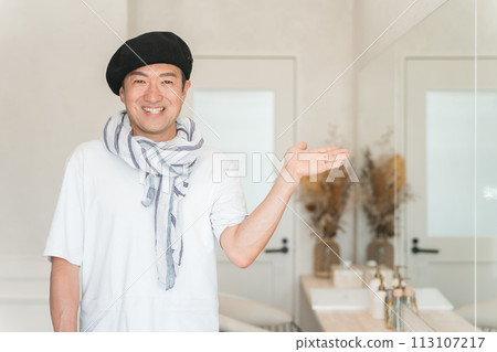 Hairdressers, barbers, stylists and owners working at beauty salons and hair salons Hairdressers, barbers, stylists and owners working at beauty salons and hair salons 113107217