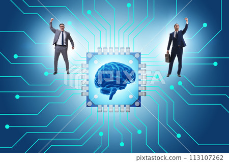 Concept of AI - artificial intelligence in action 113107262